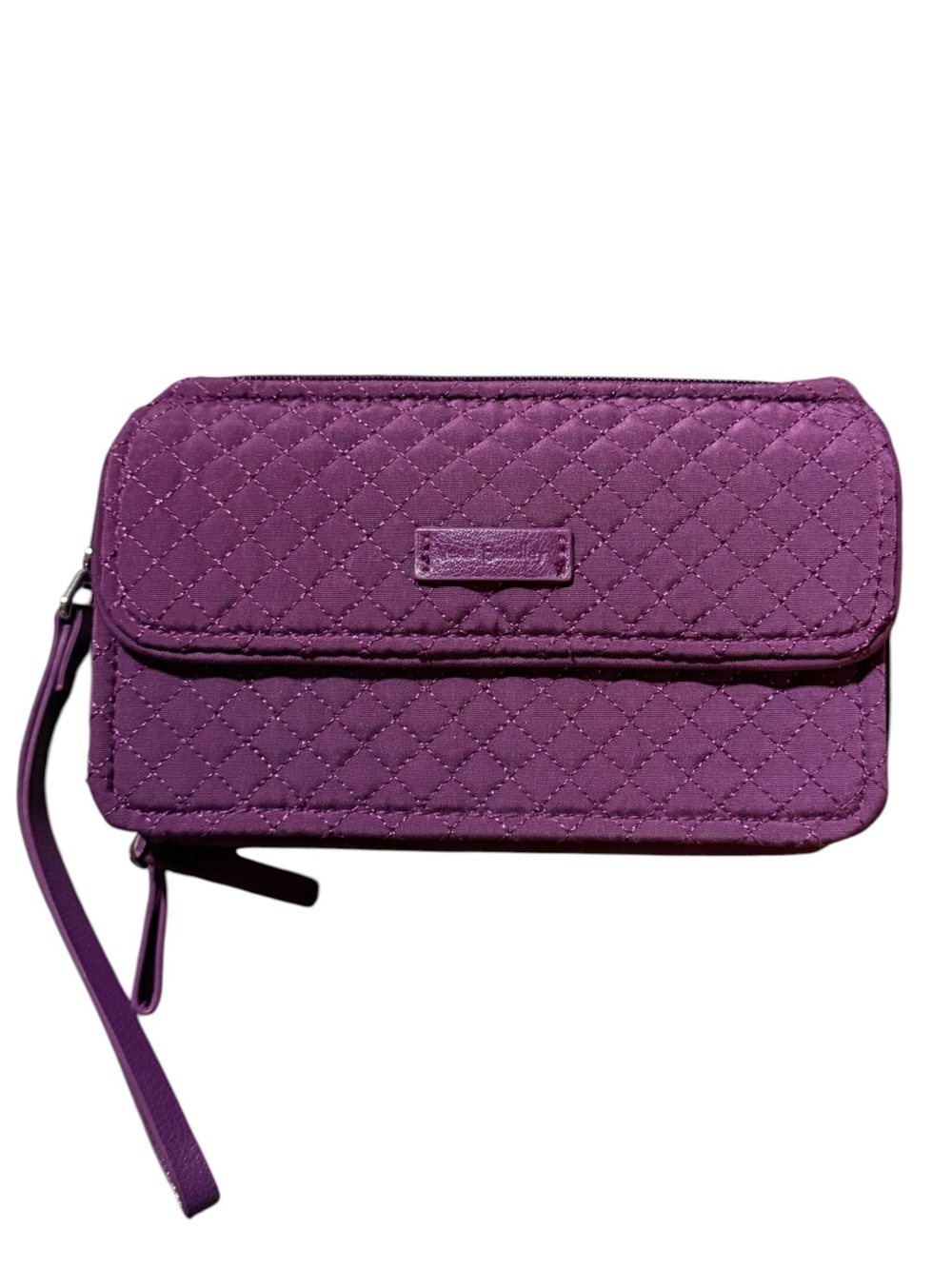 Vera Bradley Purple Quilted Zip Around Wallet Wristlet RFID Organizer